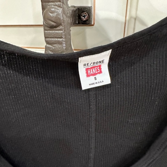 RE/DONE Black Scoop-Neck Cotton Top Made in USA (12) - Picture 4 of 7
